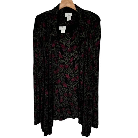 The Travel Collection 2pc set Jacket tank Size 3X plus Long Sleeve Women's - Picture 1 of 15
